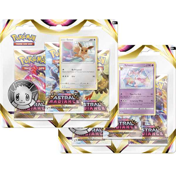 Pokémon TCG: Sword & Shield 10 Astral Radiance 3-Pack Booster Display
